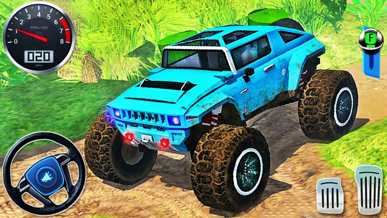 4x4 Dirt Offroad Parking Simulator #3 - Hummer Jeep Vehicule Driver - Android GamePlay