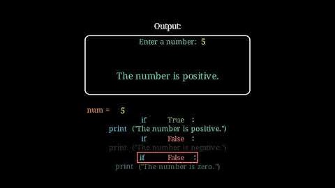 Simple IF || Positive,Negative or Zero || DSA || Step by Step Execution || Python || Animation