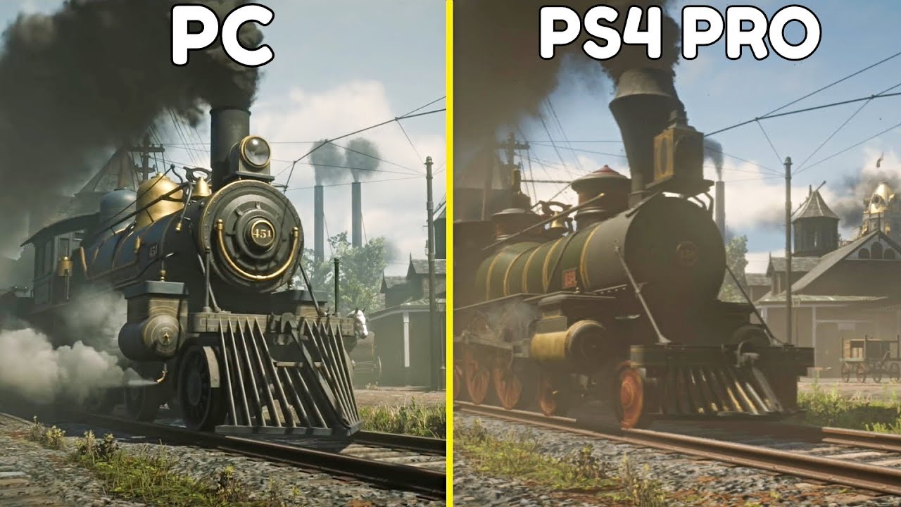 Red Dead Redemption 2 PC vs Console Comparison (RDR2 PC vs PS4 Gameplay) 