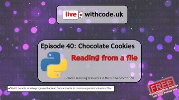 Processing data from a file in python: Episode 40 of live.withcode.uk
