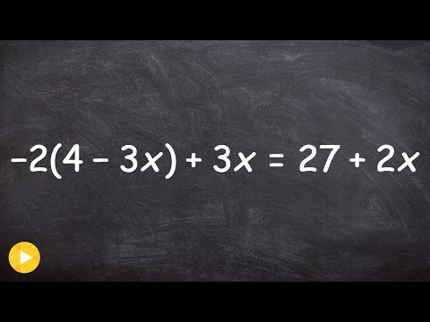 Videó: Hogyan lehet többlépcsős egyenleteket megoldani változókkal?