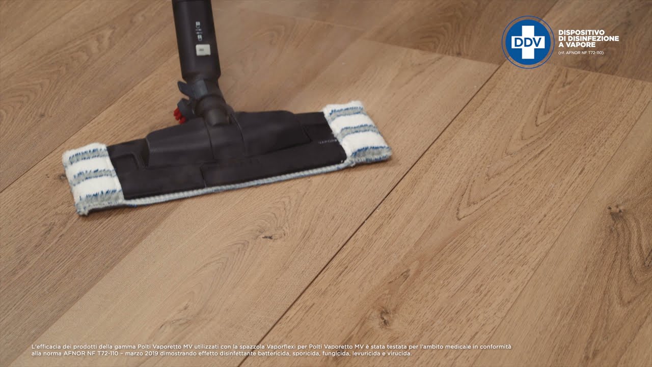 Per la disinfezione dei pavimenti affidati a Polti Vaporetto MV 20.20 con  la Spazzola Vaporflexi - YouTube