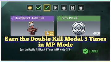 Call Of Duty Mobile Earn the Double Kill Medal 3 Times in MP Mode Task Complete