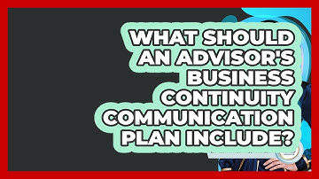 What Should An Advisor