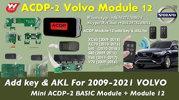 Use Yanhua Mini ACDP add smart keys for VOLVO XC60 XC70 S60 S80 V60 V70