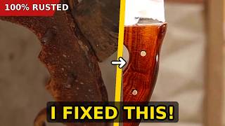 Rusty Farming Tool Transformed Into a Karambit Knife (Full Restoration)