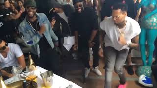 Chris Brown Dances to African music On the Low Angelina by Burna Boy