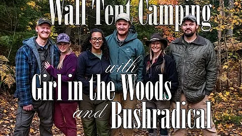 Northern Michigan Wall Tent Camping with Bushradic...