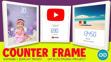 DIY Low Cost Youtube Subscriber Counter Display .. by ESP8266 wemos D1 arduino ide
