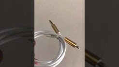 3.5mm to 8 Pin Car Audio Cable Line  -  WHITE 
