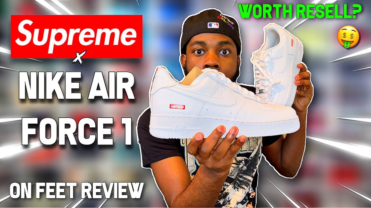 SUPREME x NIKE AIR FORCE 1 ON FEET REVIEW! WORTH RESELL? YouTube