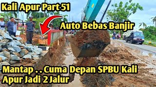 Mantap || Auto Bebas Banjir || Kali Apur Depan SPBU Jadi 2 Jalur || Normalisasi Kali