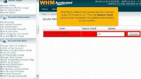 How to see a list of all the accounts over their disk quotas in WHM - www.planethippo.com
