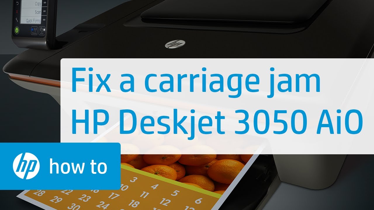 Fixing Carriage Jam | HP Deskjet 3050 All-in-One Printer | HP - YouTube