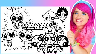 Coloring The Powerpuff Girls & The Rowdyruff Boys Coloring Pages | Prismacolor Markers screenshot 1