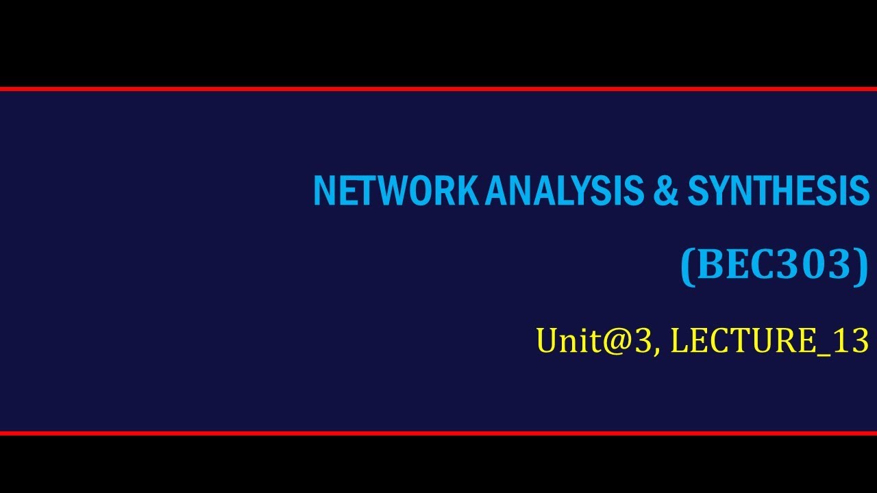 U3_L13 | Transient Response Analysis of Source Free RC Circuit | NAS (BEC303) | Hindi