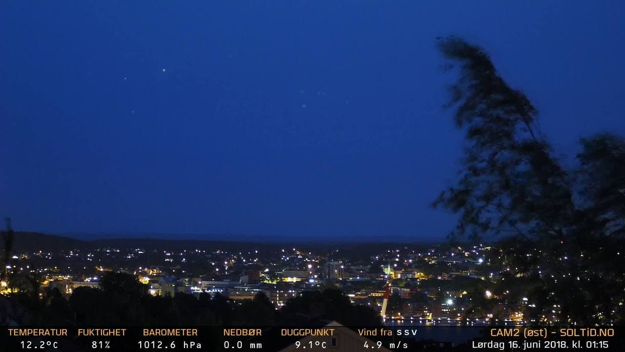 Timelapse Cam 2 - Natt til 17. juni 2018