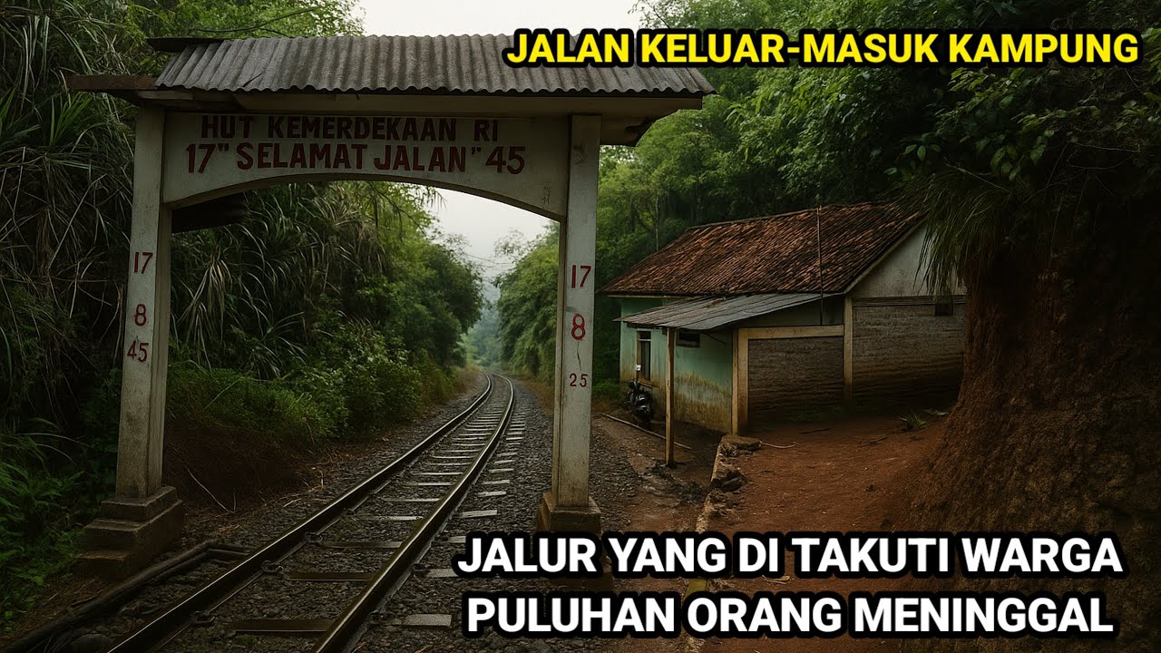 INILAH KAMPUNG TERSEMBUNYI SATU SATU NYA AKSES MELALUI JALUR KERETA API LAMA