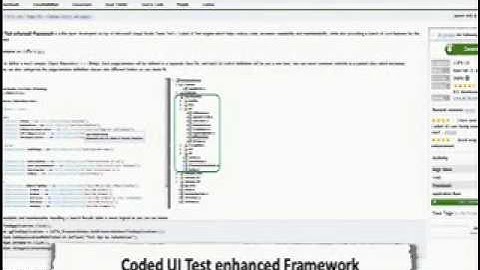 CUITe (Coded UI Test enhanced) Framework on Channel9.msdn.com