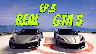 Real Cars VS GTA 5 Cars Ep.3 | C8 Corvette, Ford GT, Audi RS5, R34 GTR