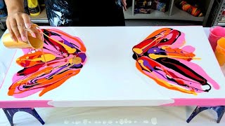 Pretty Pinks! Beautiful Acrylic Pour Painting in Pinks, Yellow and Purple - Acrylic Pouring Tutorial