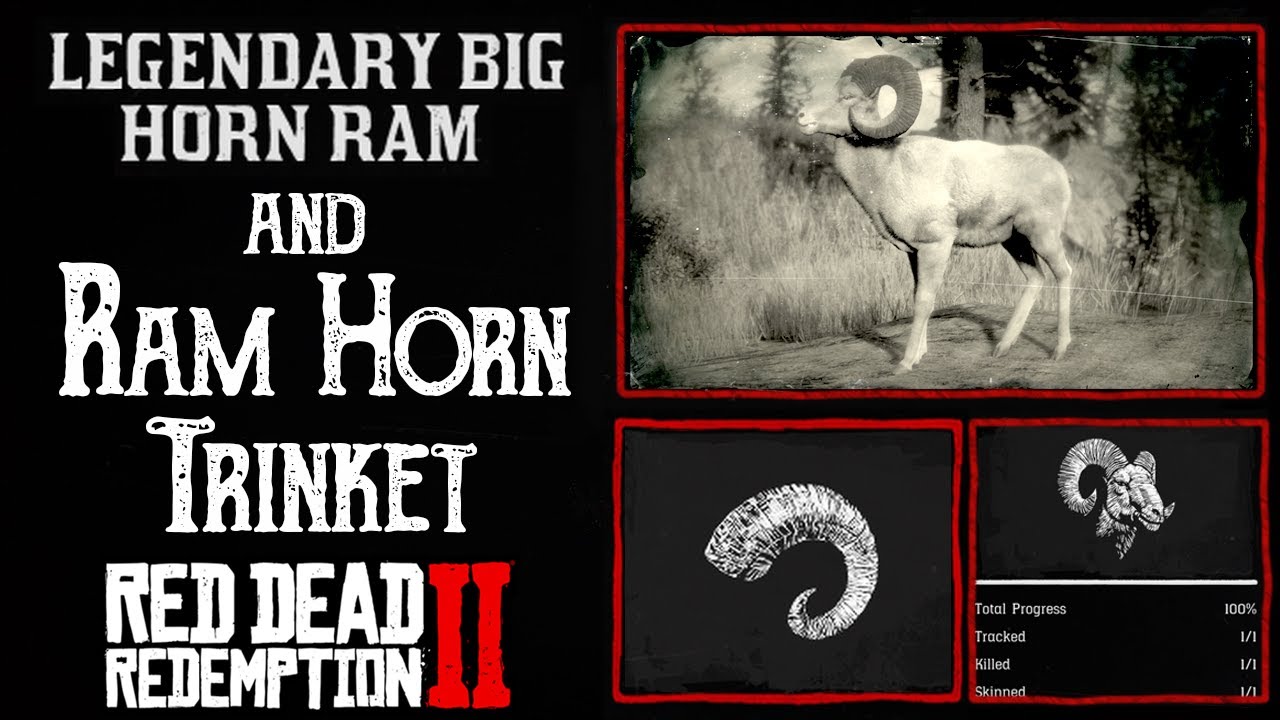 RDR2 Legendary Big Horn Ram Location and Ram Horn Trinket guide 2x