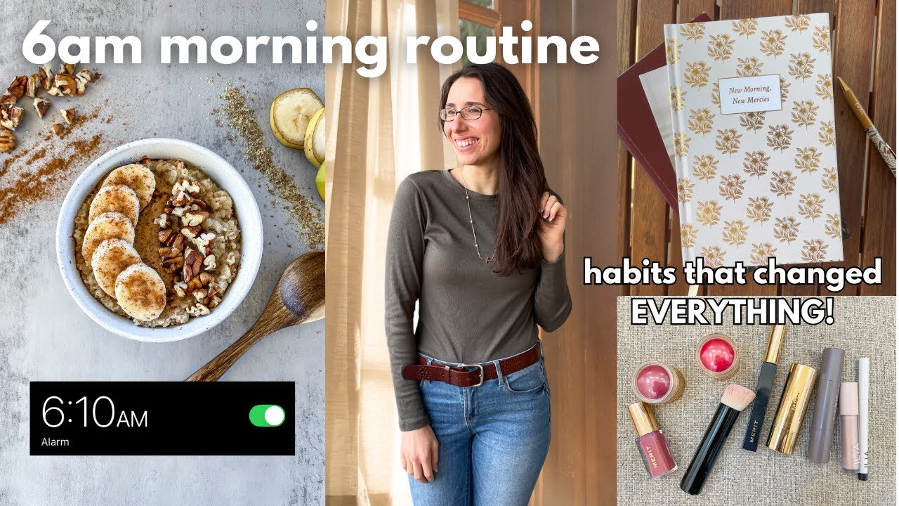 My REALISTIC 6AM Morning Routine *healthy habits for productivity ...