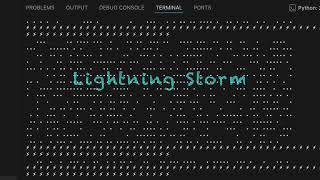 lightning storm inside the terminal! #coding #python #lightning #storm @TA_tech767