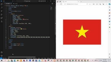 Cách vẽ lá cờ tổ quốc Việt Nam bằng ngôn ngữ Html và Css nhân ngày 30/4 - 1/5.