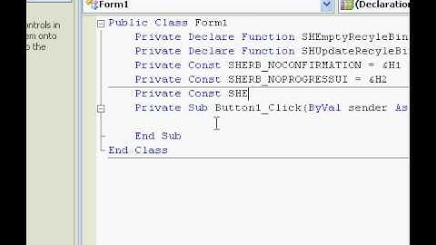 Visual Basic -  Clean RecycleBin