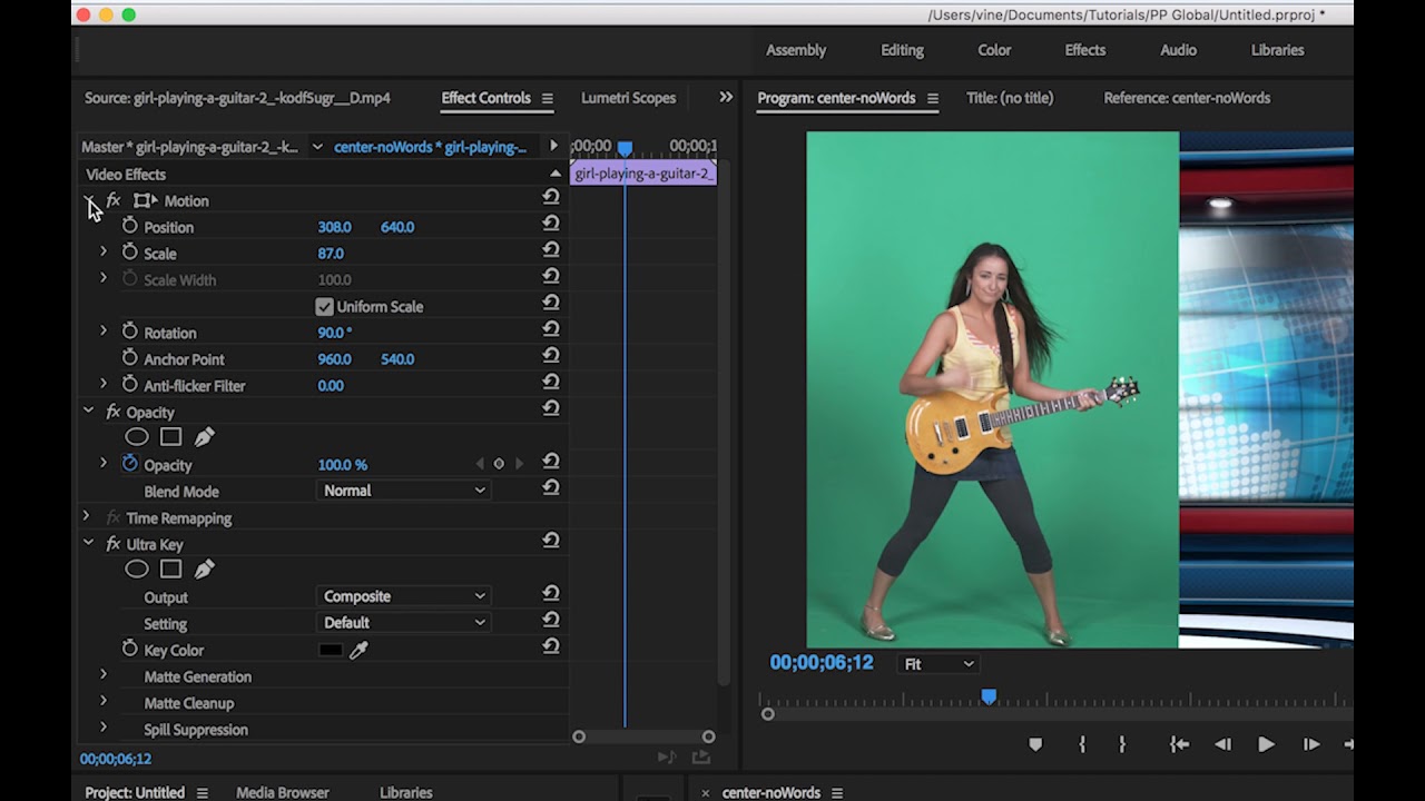 Premiere Pro 2018 Virtual Set Tutorial YouTube