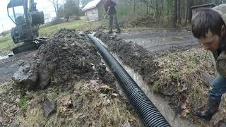 Installing a small culvert pipe