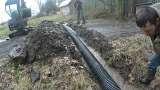 installing a small culvert pipe