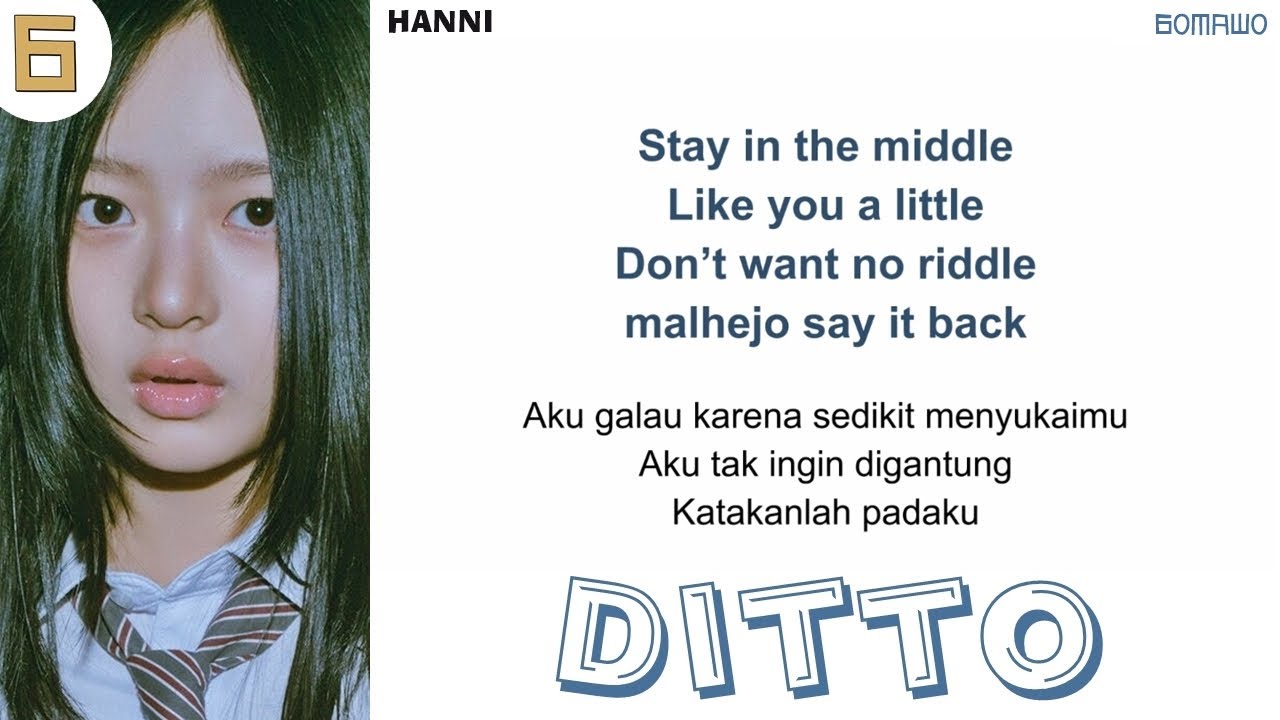 NewJeans - Ditto EASY LYRICS/INDO SUB by GOMAWO