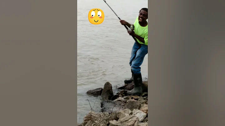 Full clip, reeling in 62lb. Catfish Monster Blue