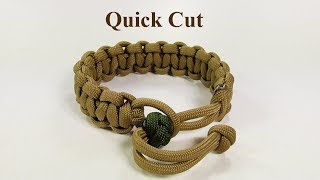 Adjustable Loop And Knot Paracord Bracelet - Quick Cut