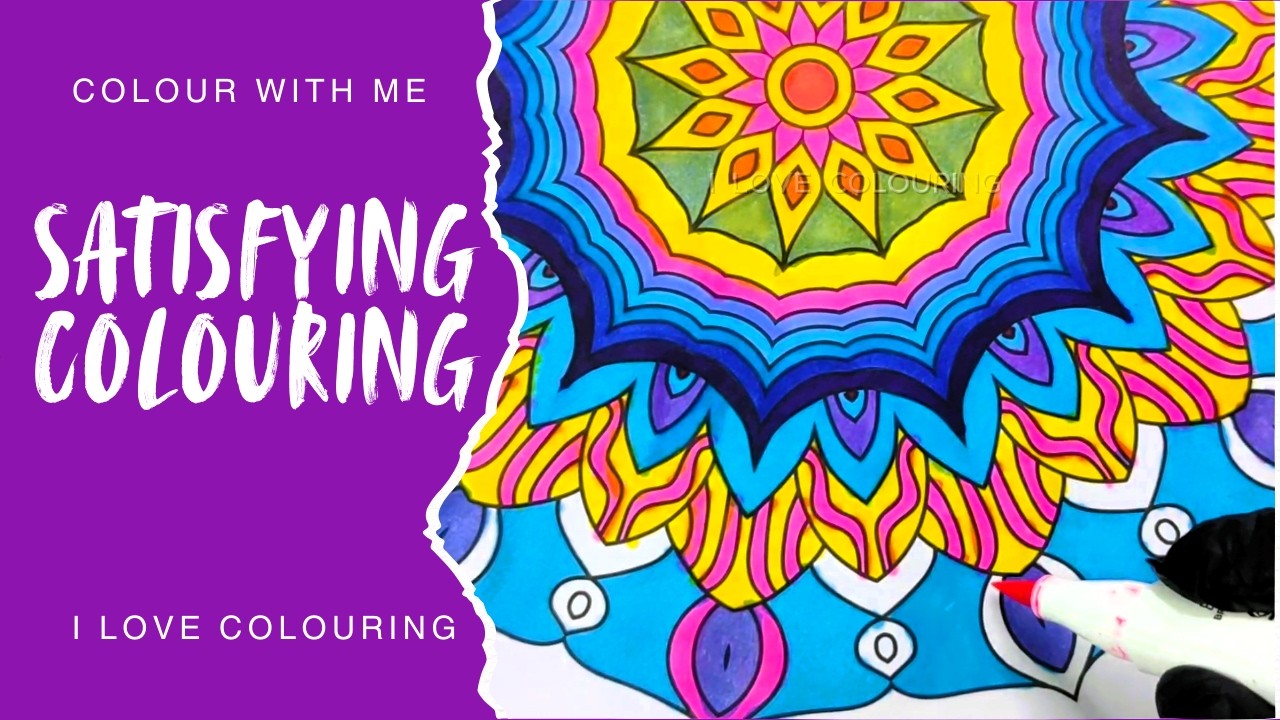 Mesmerizing Mandala Coloring with Vibrant Colors | Relaxing Art Therapy