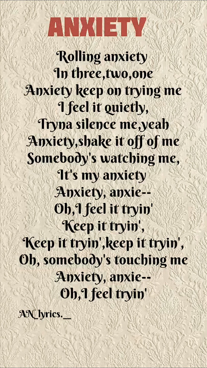 'Anxiety'-Doechii lyrics|#lyrics #doechii #anxiety |AN_lyrics.__