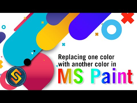 MS PAINT இல் ஒரு நிறத்தை மற்றொரு நிறத்துடன் மாற்றுதல்.