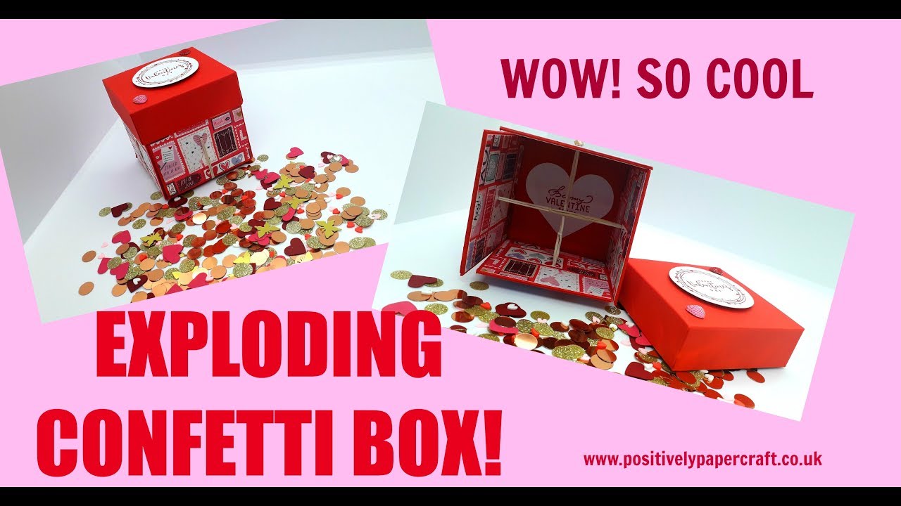 FETTIPOP Exploding Birthday Gift Box DIY negro Premium Confeti