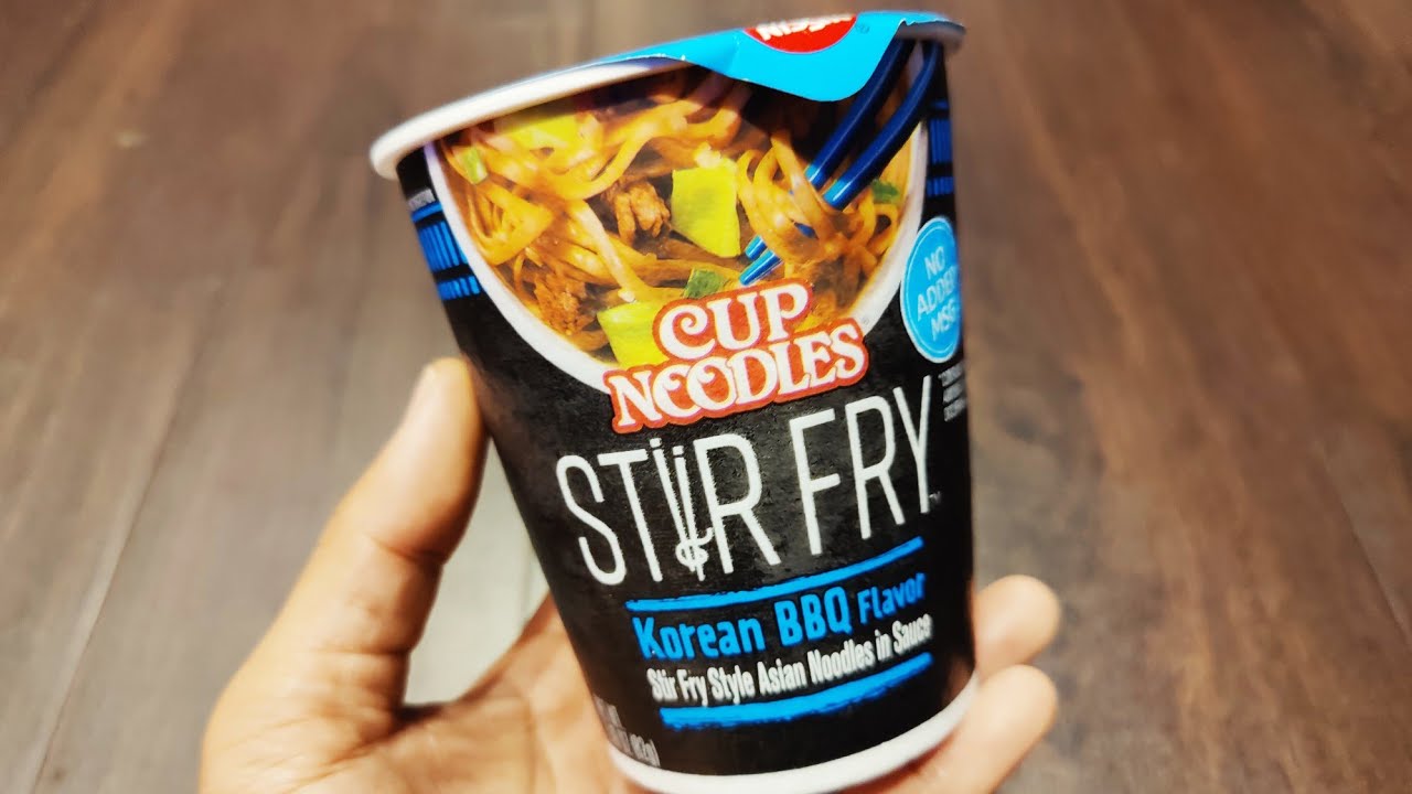 Nissin Cup Noodles Stir Fry Korean BBQ Flavor Asian Noodles in