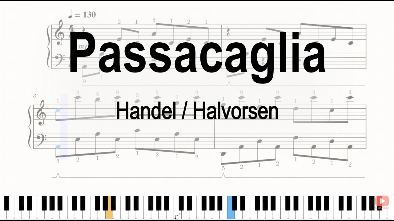 Passacaglia simplified piano tutorial | Handel - Halvorsen | FREE DOWNLOAD