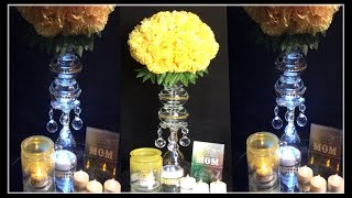 DIY Beautiful Yellow Flower Centerpiece/Wedding or Mother's Day / Five Item Haul