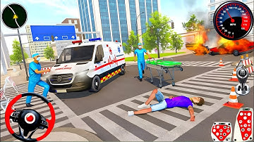 Ambulance Rescue City Driving 3D - 911 Rescue Emergency Van Simulator - Android GamePlay