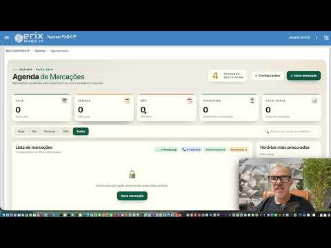 Demonstração do Agendamento por IA da PBXERIX para clínicas médicas