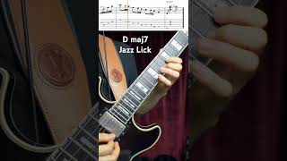 D major7 arpeggio Jazz lick  #jazzguitar #guitarlesson #guitartutorial #guitarsolo #guitar