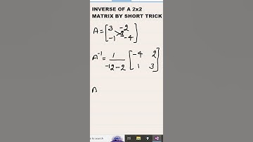 2x2 Matrix Inverse Trick  #math #mathstricks #matheolympiad #mathematics #olympiad #education