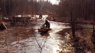 ГРЯЗЕМЕС И ПРЫЖКИ В ВОДУ НА КВАДРОЦИКЛАХ YAMAHA GRIZZLY 700