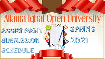 AIOU Assignment Submission Schedule | Last Dates of Assignment Submission | Spring 2021