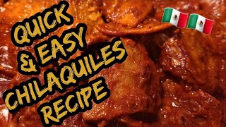 MEXICAN RED CHILAQUILES (QUICK &amp; EASY RECIPE)